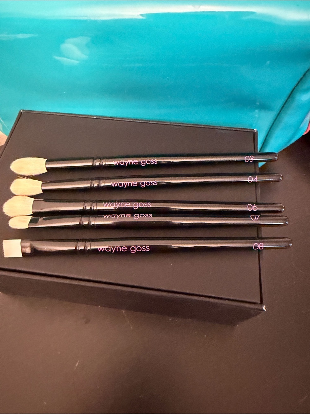 WAYNE GOSS Makeup Brush Set - Handmade GOAT (5 brushes 3,4,6,7,8)